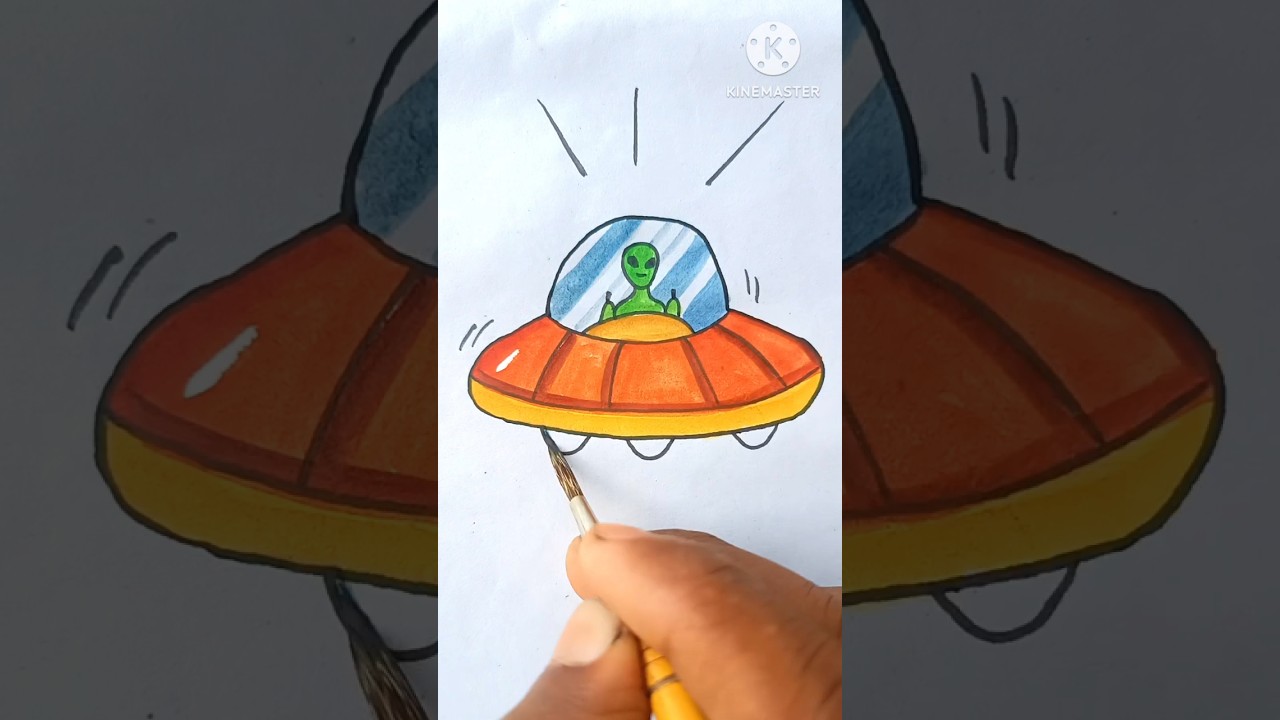 Alien Ship Drawing For Kids