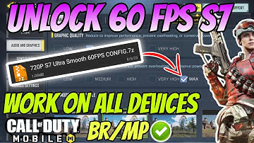 How To UNLOCK 60FPS 🔥in call of duty mobile [SEASON 7] Il codm |I Max fps