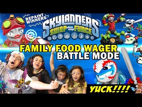 skylanders-swap-force:-family-food-wager-battle-mode-(4-players)-repaint-renaming-contest-winners