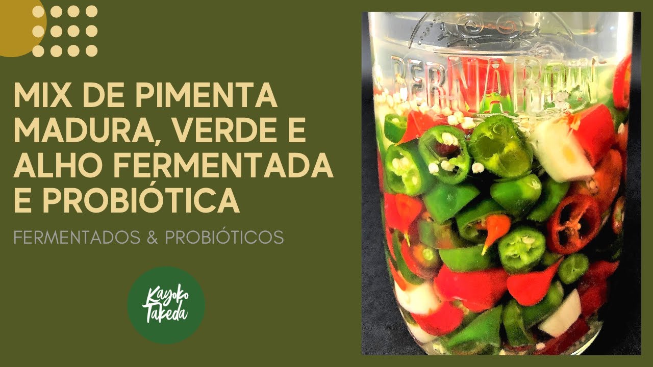 MIX DE PIMENTA MADURA, VERDE E ALHO FERMENTADA E PROBIÓTICA