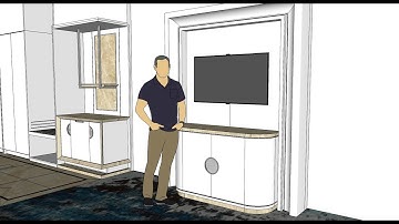 Sketchup Tutorial - Presidential Suite [part 5: TV Cabinet]