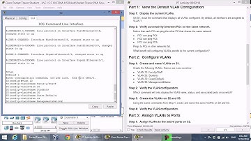 CCNA2 3.2.1.7 Packet Tracer Configuring VLANs