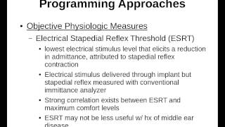 Cochlear Implant Programming