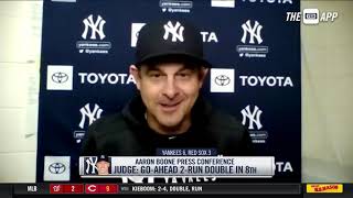 Aaron Boone breaks down 6-3 win over Red Sox