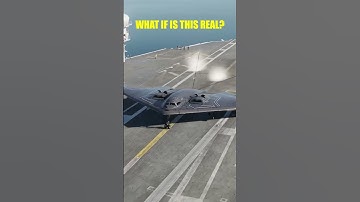 B-2 Stealth Bomber Touches Down on a Nimitz-Class Carrier?! 😲 #B2Bomber #StealthAircraft