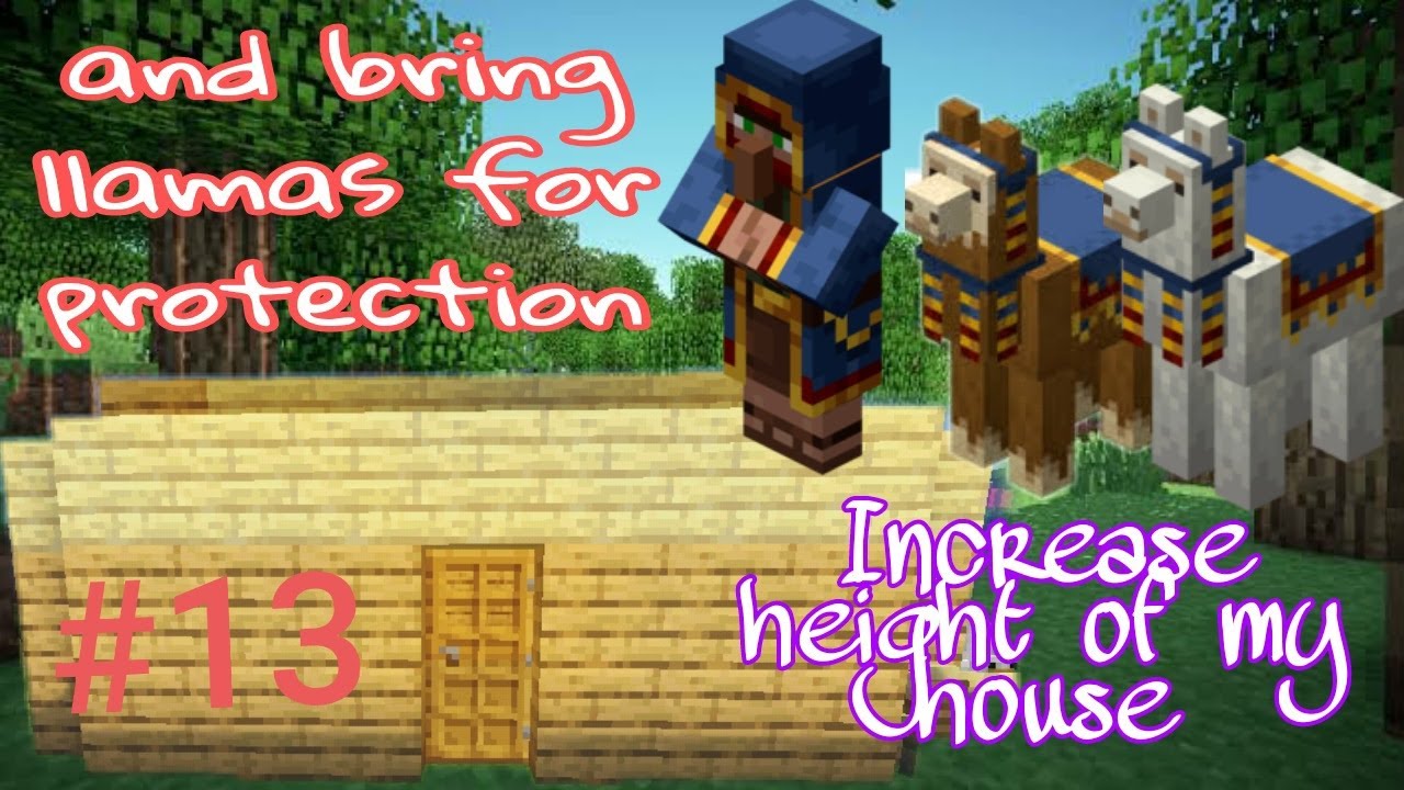 Increase height of my house and bring two llamas from a trader for