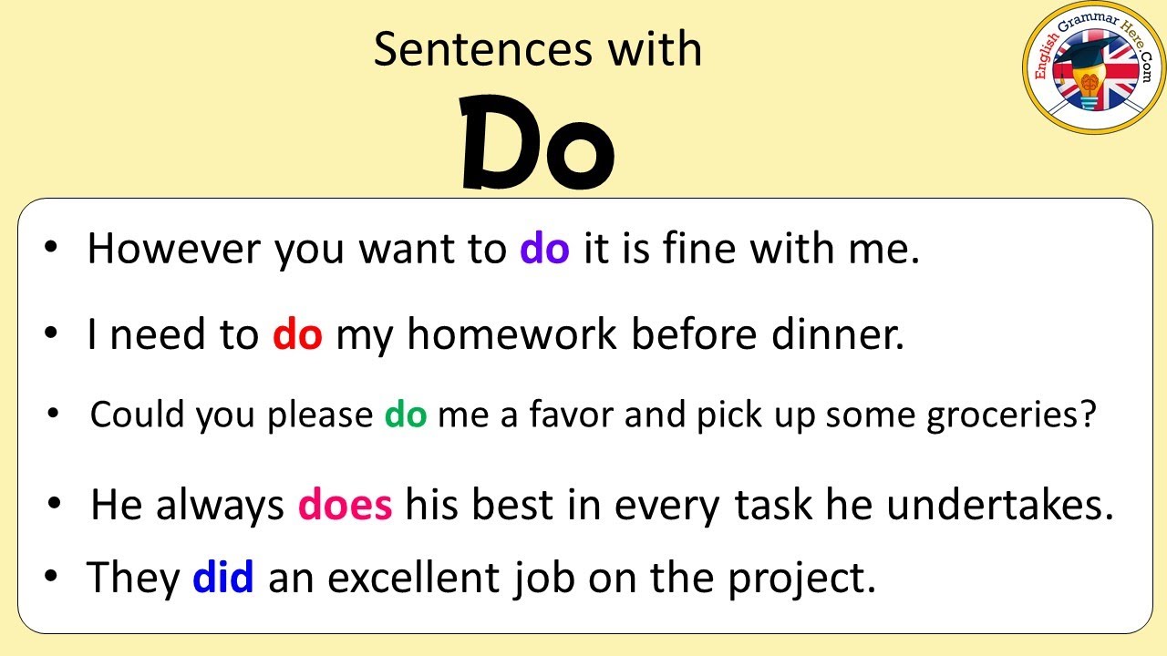 Sentences With Do Does Did Do Does Did In A Sentence Example Sentence Sentences With Do Does Did Do Does Did In A Sentence Example Sentence