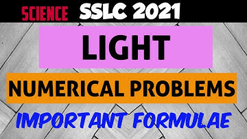 #sslc2021mcq #sslc2021science LIGHT REFRACTION NUMERICAL PROBLEMS ALL FORMULAE EASY METHOD