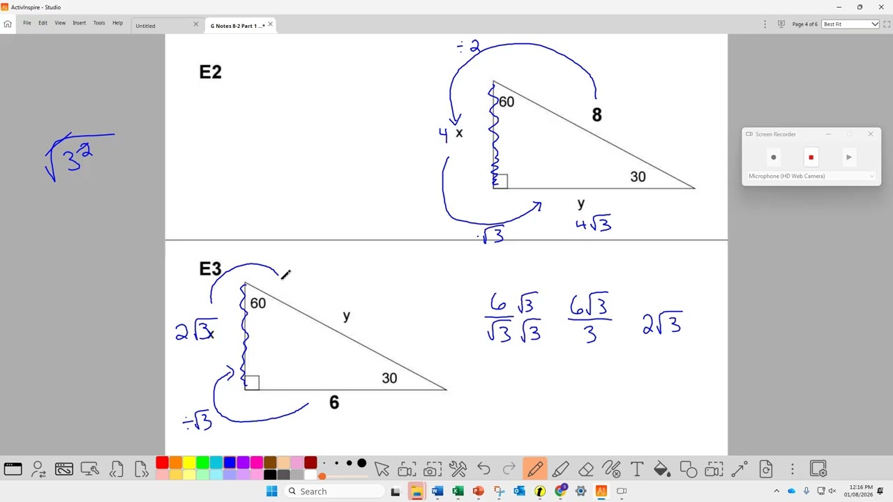 Geometry Notes 8-2 Pt 1
