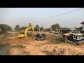 Amazing work project dig canel in the village dump truck land trucks and excavator 2025