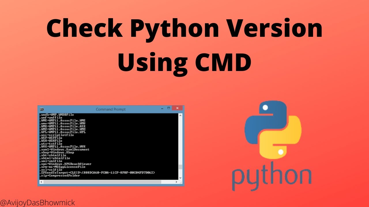 How to check Python installed or not /Version using Command Prompt ...