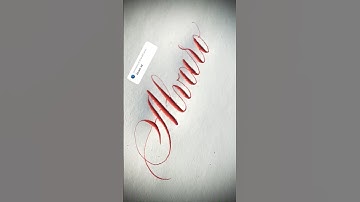 Copperplate calligraphy, tutorial: how I write your name #alvaro