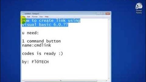 FLOTECH TUTORIAL: VB 6.0 Link