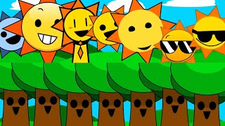 Every Mr.trees Vs Mr. Sun Singing Togethersprunki, Retake, Sprinkle And More