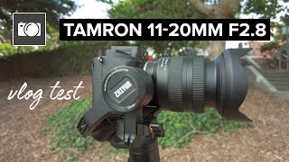 Tamron 11-20mm F2.8 Vlog Test (vs Sony 10-18 and DJI Pocket 2) + Will it work with Zhiyun Crane M2?