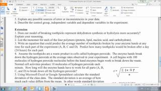 Toothpickase Lab Conclusions