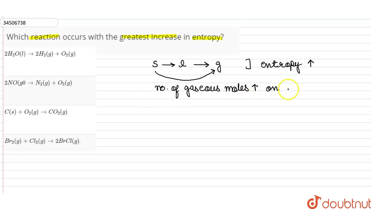 increase in entropy increase in entropy