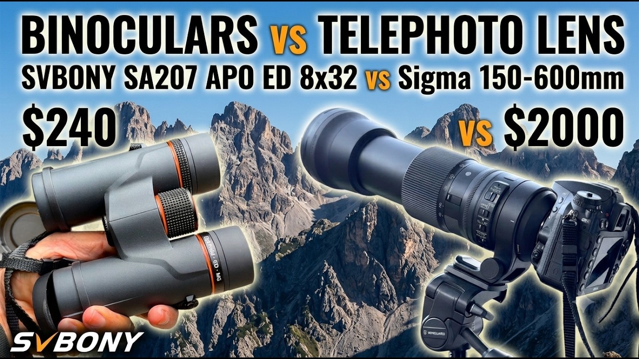 Binoculars vs Telephoto Lens: SVBONY SA207 APO ED 8x32 Binoculars