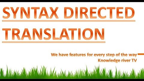 What is Syntax directed translation?|syntax directed translation in Urdu/Hindi.