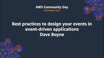 Best practices to design your events in event-driven applications - Dave Boyne