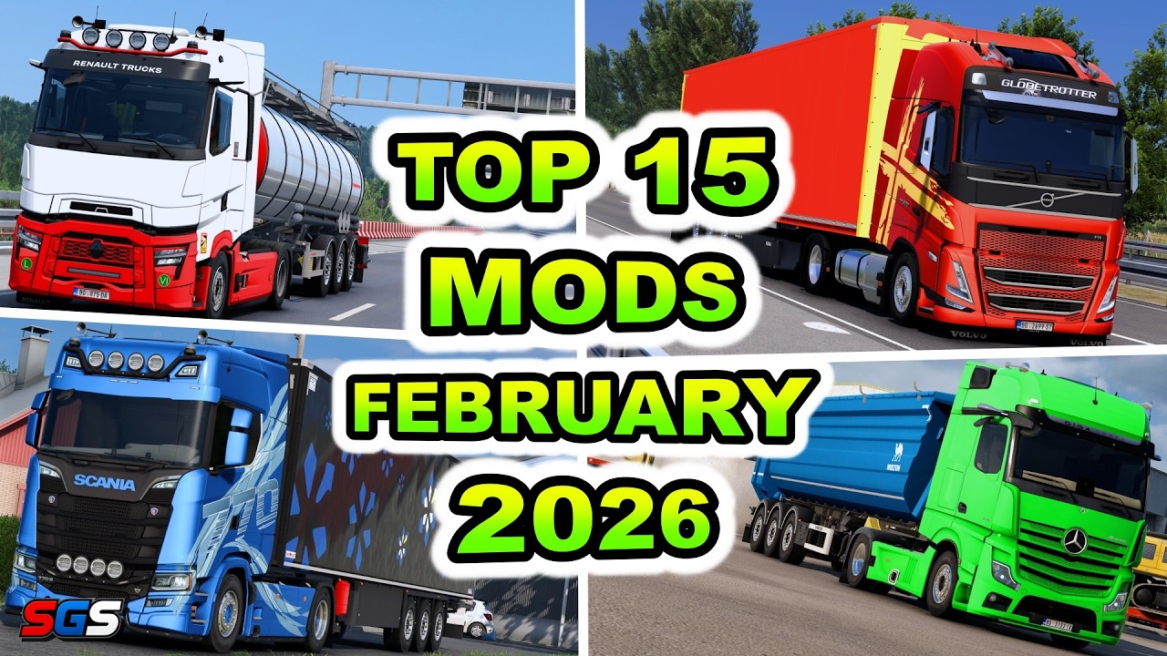 |ETS2 1.58| TOP 15 MODS - FEBRUARY [2026]