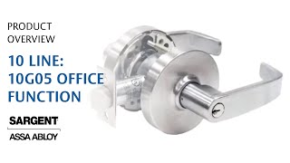 SARGENT 10 Line Cylindrical Lock: 10G05 Office Function