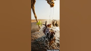 The giraffe saved the apple seedling from drying up by watering it.😭 #ai #saved #seedling #giraffe