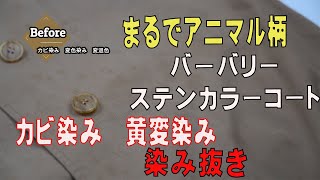 これは凄い　変色染み　変退色　バーバリー　ステンカラーコート　古着