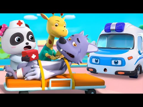 はたらく車 きゅうきゅうしゃ 子供向け乗り物知育動画 赤ちゃんが喜ぶ歌 子供の歌 童謡 アニメ 動画 ベビーバス Babybus Youtube