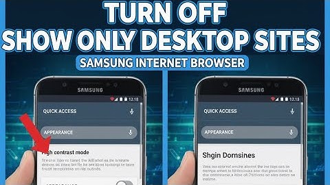 How to show only desktop sites in Samsung Internet Browser