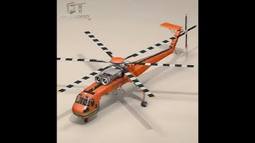 S-64E Skycrane 3D model from CGTrader.com