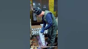 The assembly process of cast iron radiators