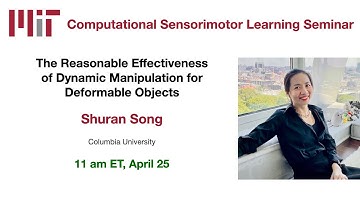 CSL seminar:  Shuran Song - The Effectiveness of Dynamic Manipulation for Deformable Objects