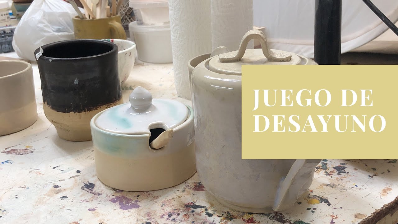 Cómo se hace un juego de desayuno (tetera, azucarero y taza)