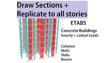 ETABS: Draw Sections - Replicate to all stories (Arabic Tutorial) - Step 4 - OLD