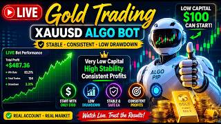 Live Algo Trading On GOLD | Live XAUUSD Trading & Chart Analysis #goldtrading #algotrading