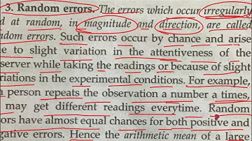 30   Random Error, Least Count Error, Gross Error
