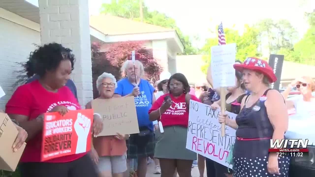 Protests At Rep Greg Murphy's Office
