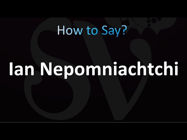 Ian Nepomniachtchi on how to pronounce Ian NEPOMNIACHTCHI 