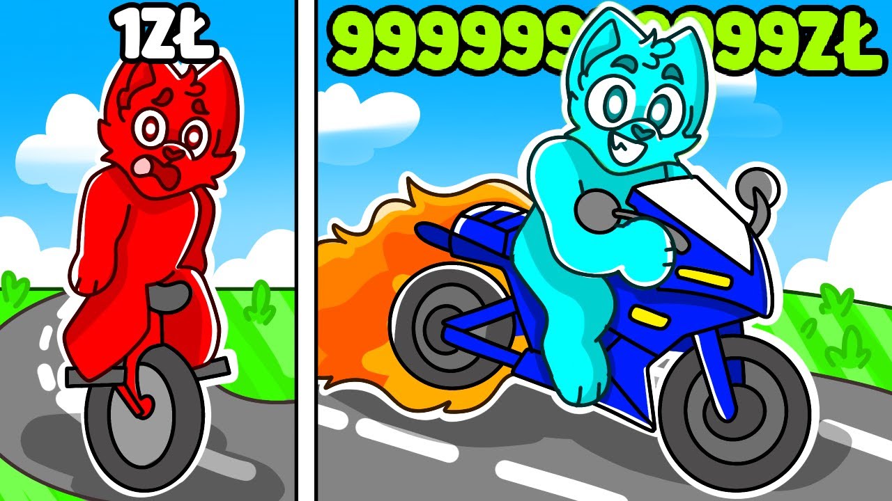 MOTOR ZA 1ZŁ vs MOTOR ZA 9999999ZŁ w Roblox 🏍️🏍️