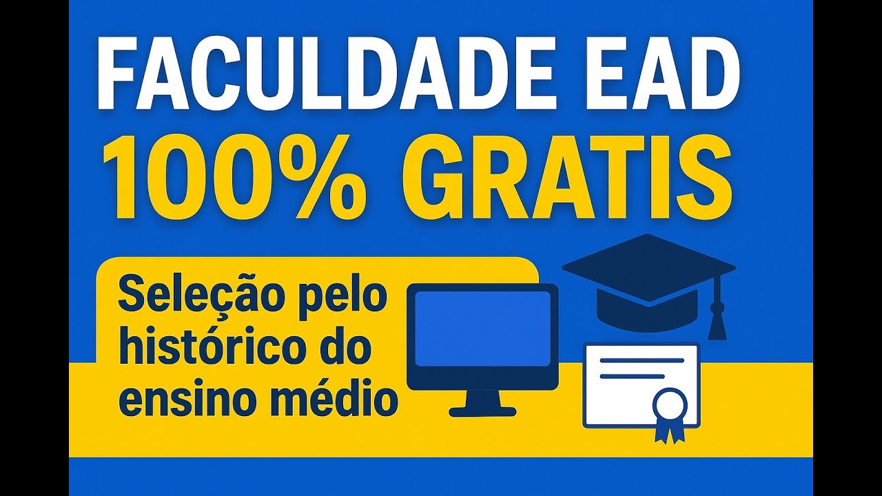 FACULDADE EAD 100% GRÁTIS 🎓 | Estude em casa usando só o histórico do ...