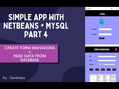 PART 4_SIMPLE APP WITH NETBEANS + MYSQL (CREATE FORM MAHASISWA + READ ...
