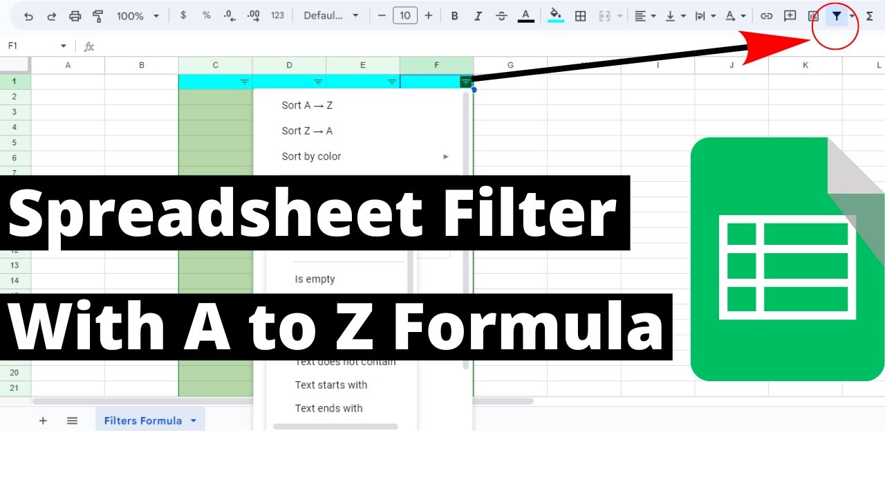 how-to-use-filter-in-google-sheet-with-a-to-z-guideline-youtube