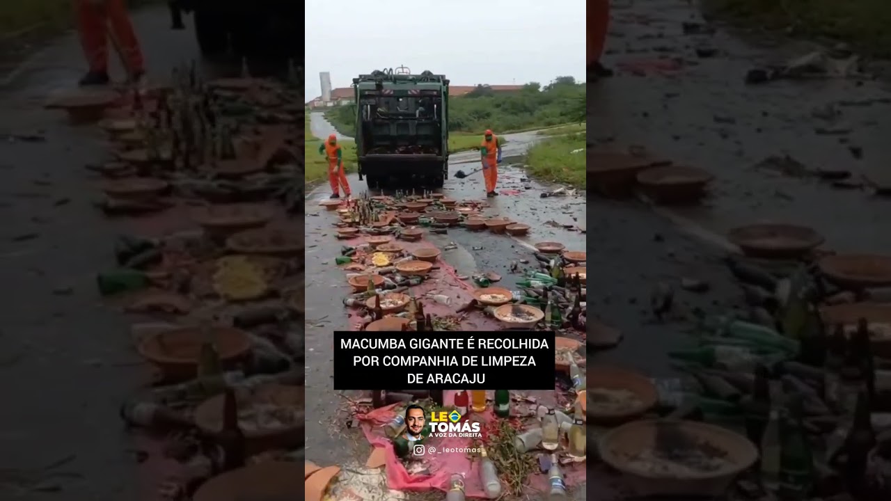 MACUMBA GIGANTE É RECOLHIDA POR COMPANHIA DE LIMPEZA DE ARACAJU #shorts
