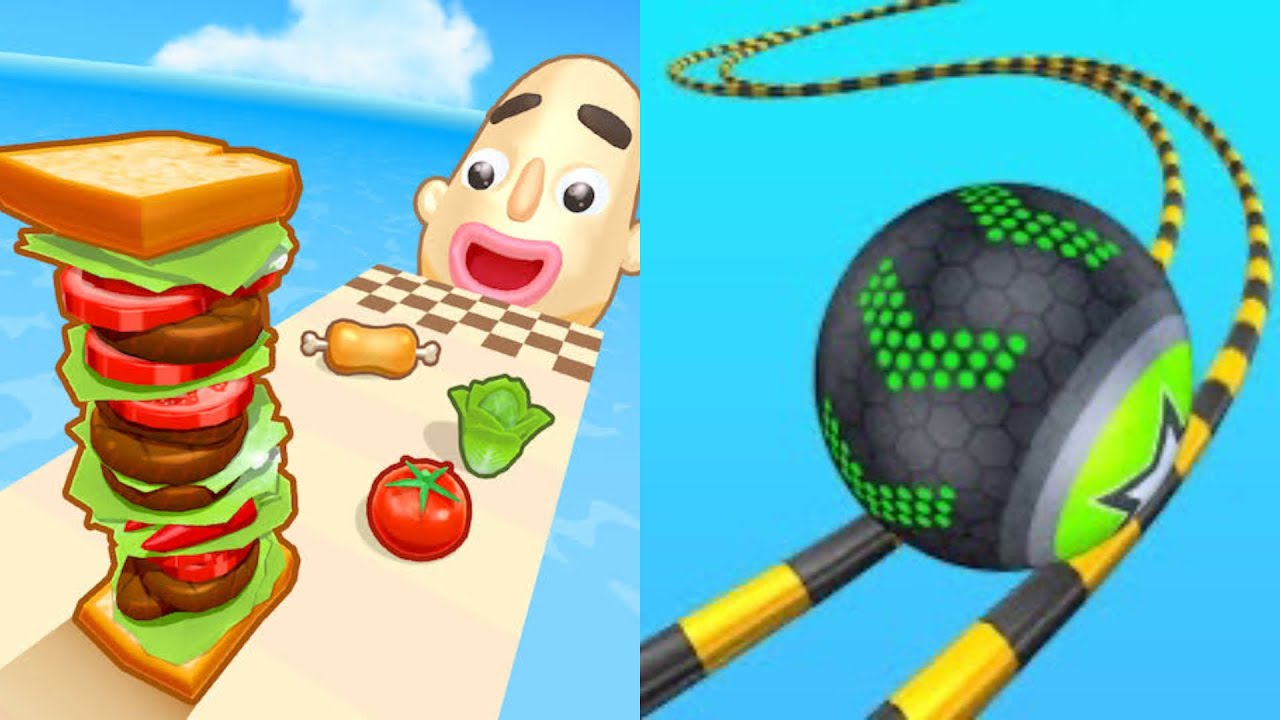 Sandwich Runner vs Going Balls All Level Gameplay Android,iOS NEW