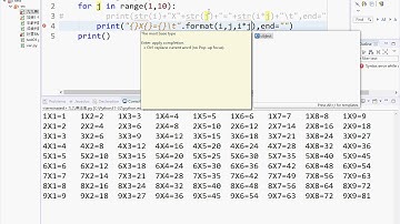 06 計算九九乘法表用format輸出