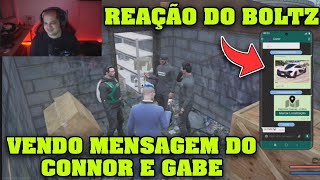 REAÇÃO DO BOLTZ VENDO A MENSAGEM DO CONNOR E DO GABE!!