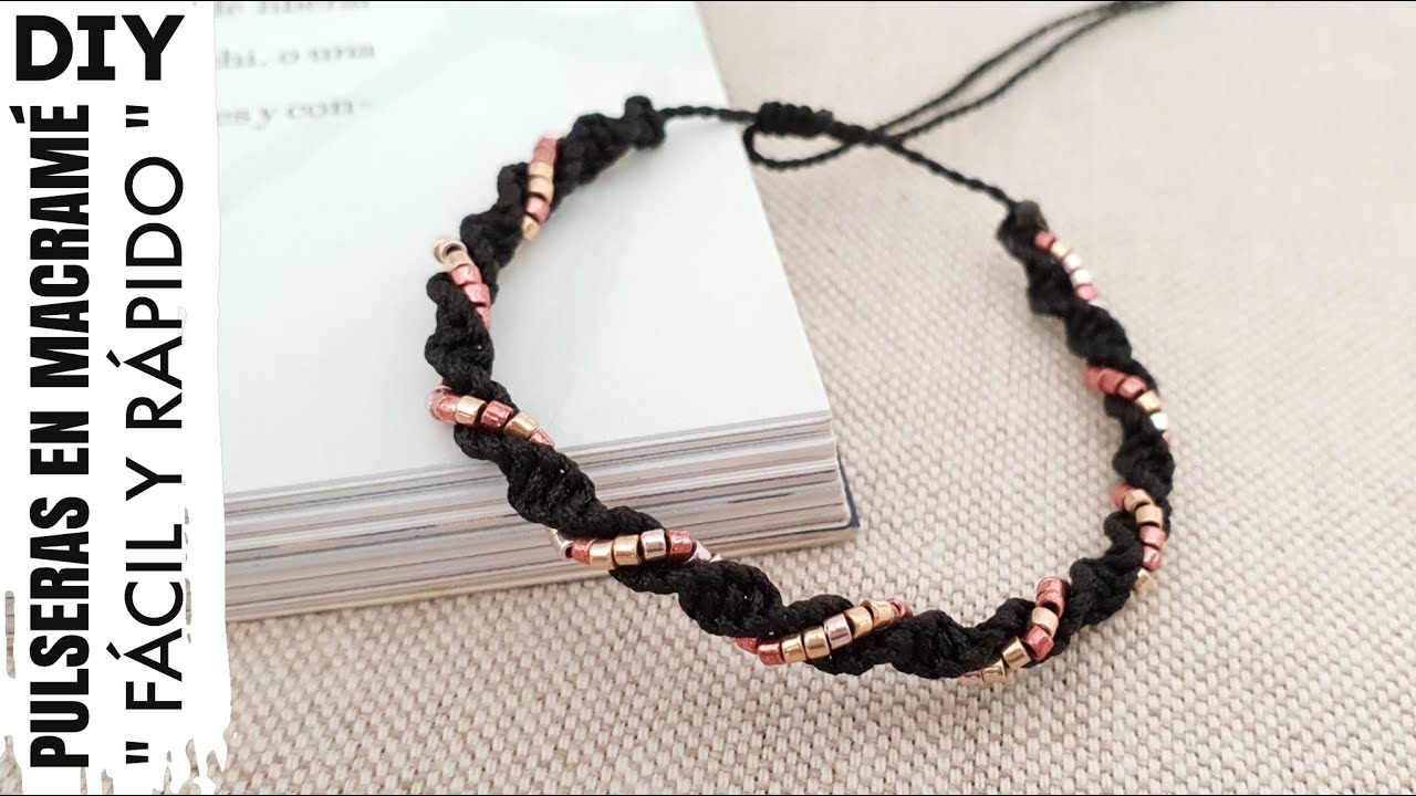 DIY PULSERAS FACÍL Y RÁPIDO | PULSERA ESPIRAL DE HILO EN MACRAMÉ Manualidades