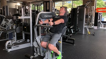 Cybex Eagle NX Abdominal Bilateral grip Trunk Flexion with rear Foot bar