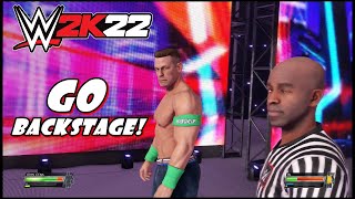 WWE 2K22 - How To Fight Backstage! (Backstage Cutscene)